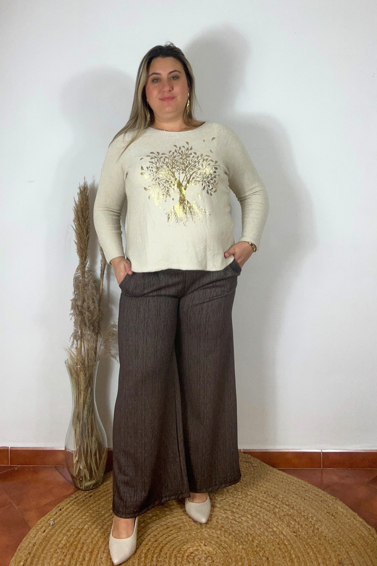 Pantalon Brillante Belvet Marrón
