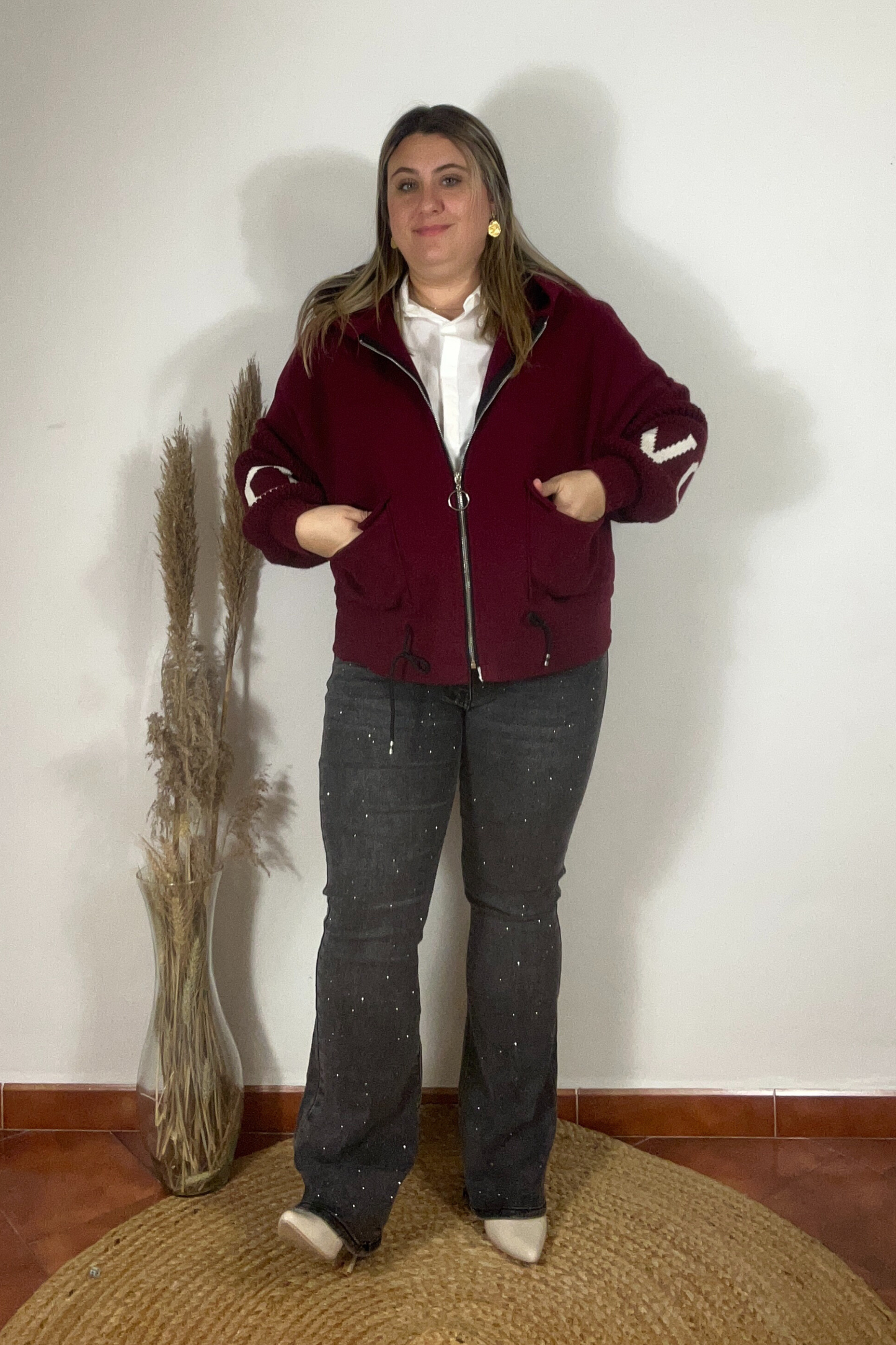 Chaqueta LOVE Granate