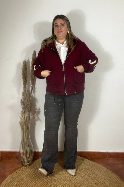 Chaqueta LOVE Granate