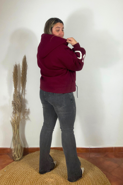 Chaqueta LOVE Granate