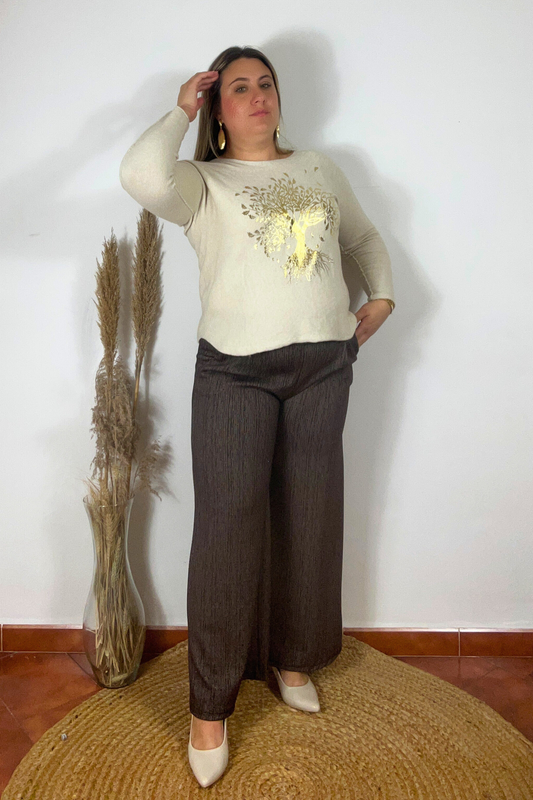 Pantalon Brillante Belvet Marrón