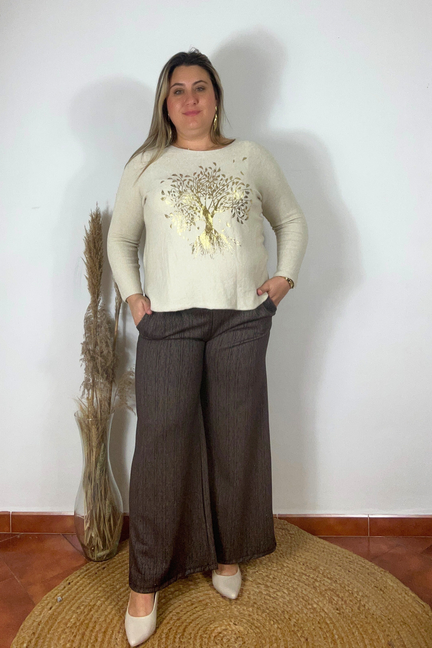 Pantalon Brillante Belvet Marrón