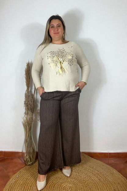 Pantalon Brillante Belvet Marrón